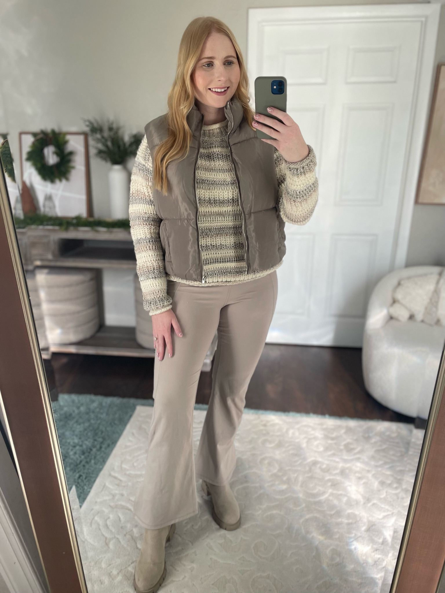 Walmart casual winter outfit idea with a $15 puffer vest! So cute size up I’m wearing a large (juniors) 

#LTKmidsize #LTKSeasonal #LTKfindsunder50