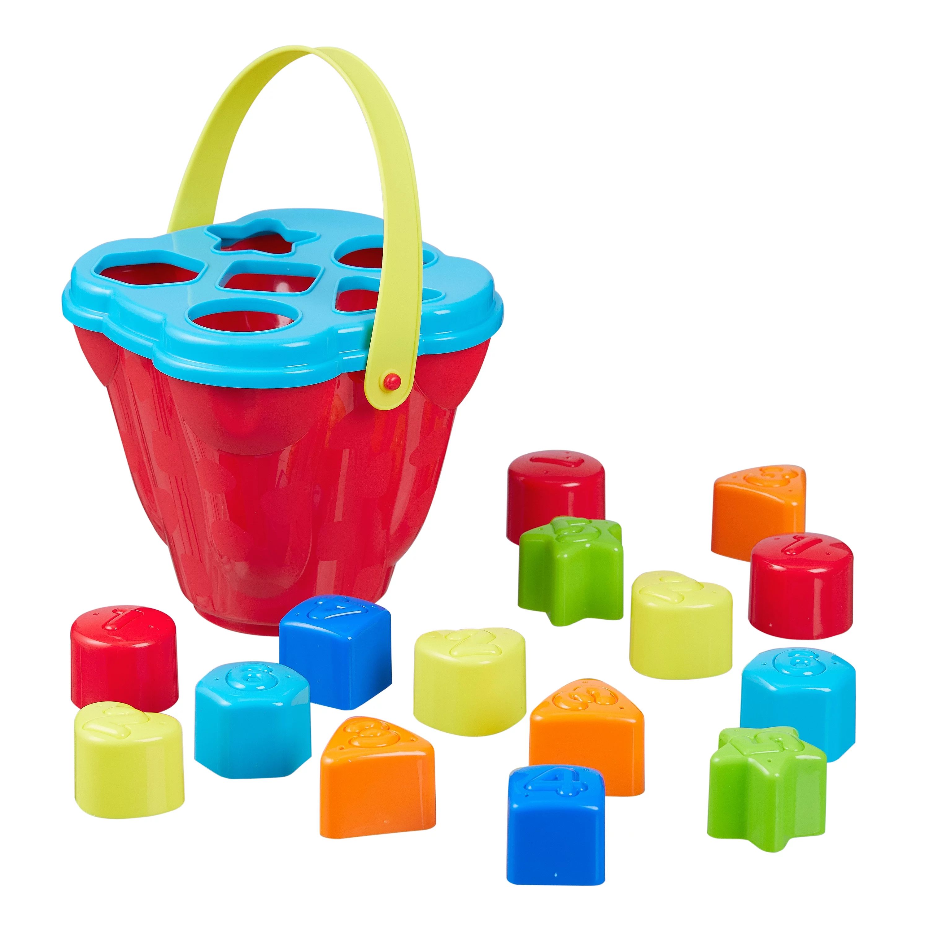 Spark Create Imagine Shape Sorter Bucket Play Set, 16 Pieces | Walmart (US)