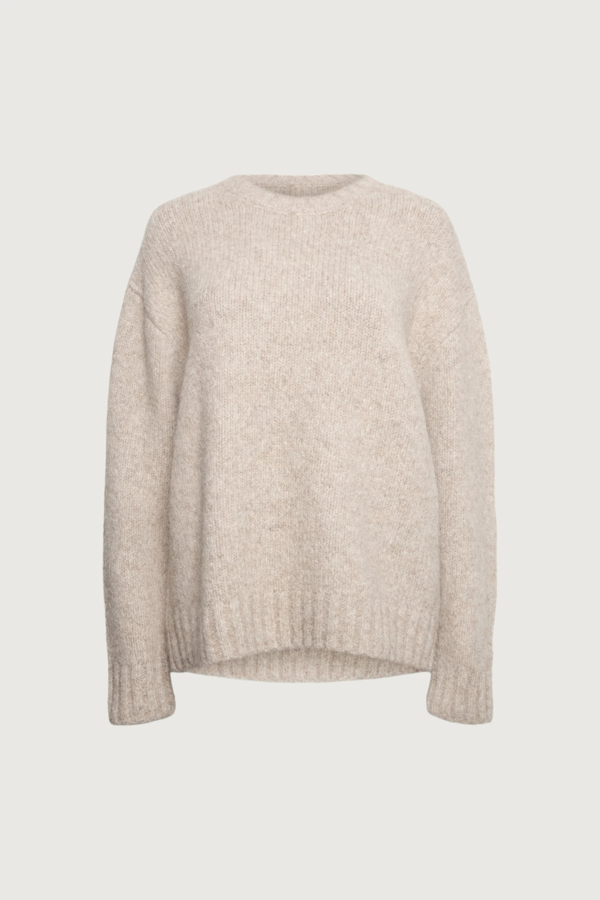 BRUSHED ALPACA OVERSIZED CREWNECK SWEATER | OAK + FORT