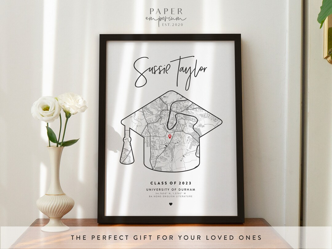 Graduation Print Map Gift, for Her, Graduation Gifts for Him, Congratulations, for Him, Graduatio... | Etsy (US)
