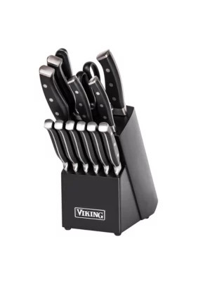 Viking 14pc Cutlery Set with Black Block | Belk