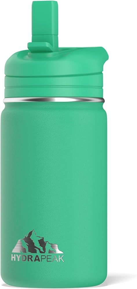 Hydrapeak Mini 14oz Kids Water Bottle with Straw Lid, Stainless Steel Double Wall Insulated Water... | Amazon (US)