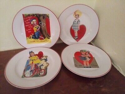 Vintage Set Of 4 Rosanna Studios Valentine 8in Dessert Plates | eBay US