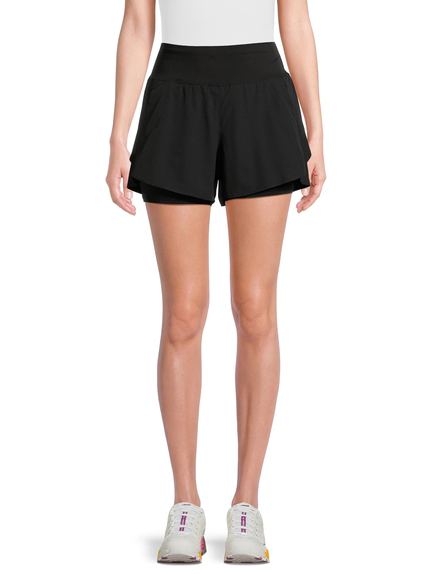 Avia Women's and Women's Plus Compression Waist Run Shorts, Sizes XS-XXXL | Walmart (US)
