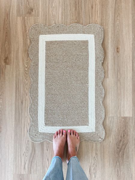 This adorable scalloped rug is perfect for an entry or back door and is less than $20! 

#LTKhome