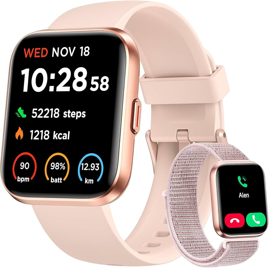 Smart Watch for Women, Answer/Make Calls, Alexa Built-in, 1.85" Touch Screen Fitness Tracker for ... | Amazon (US)