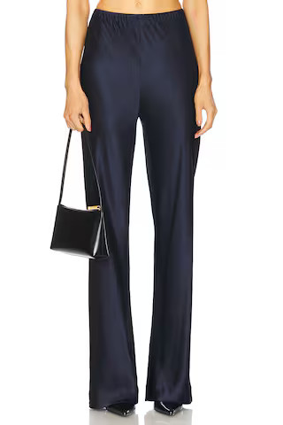 EAVES Loretta Silk Pants in Navy from Revolve.com | Revolve Clothing (Global)