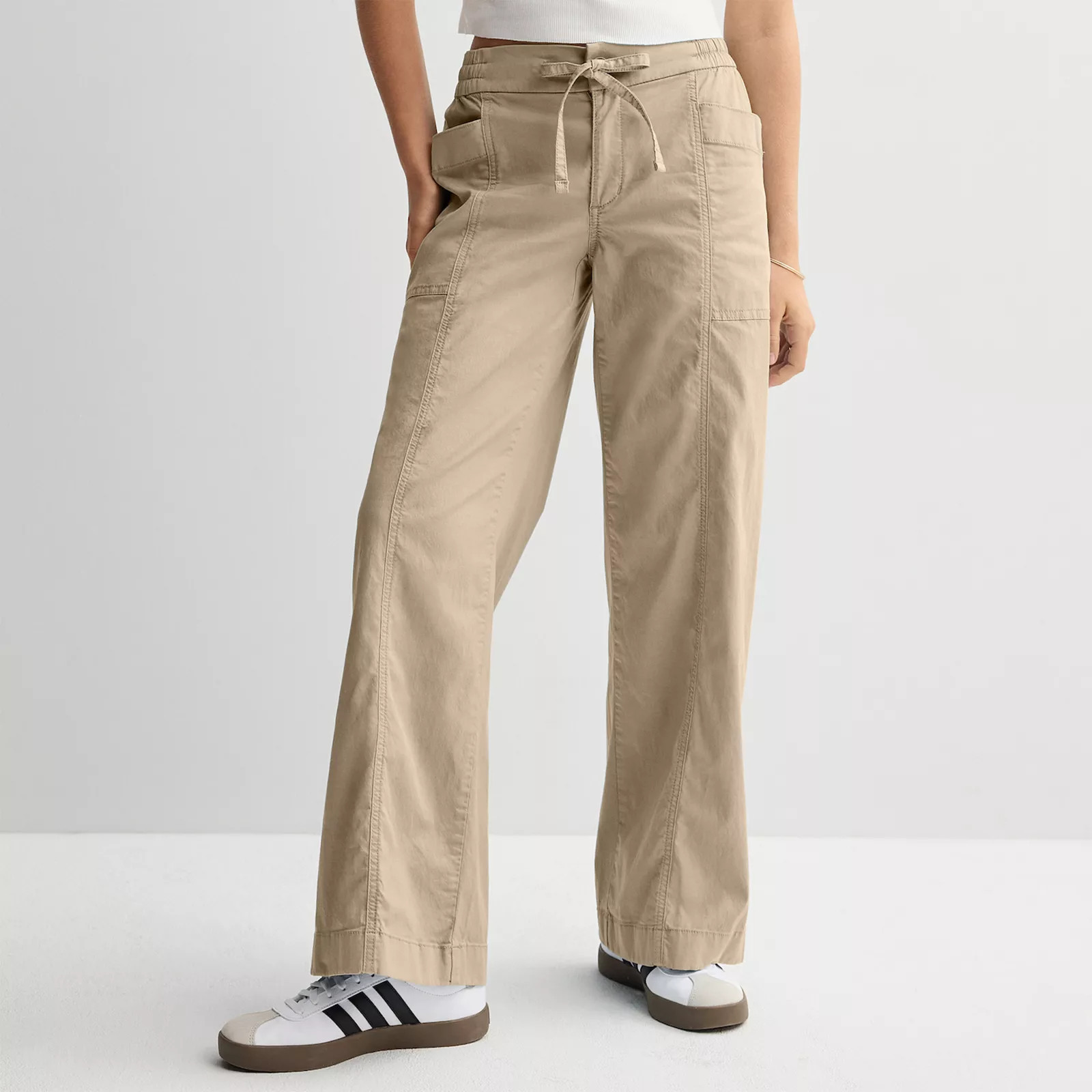 Juniors' SO® Mid-Rise Pull-On Utility Pants | Kohl's