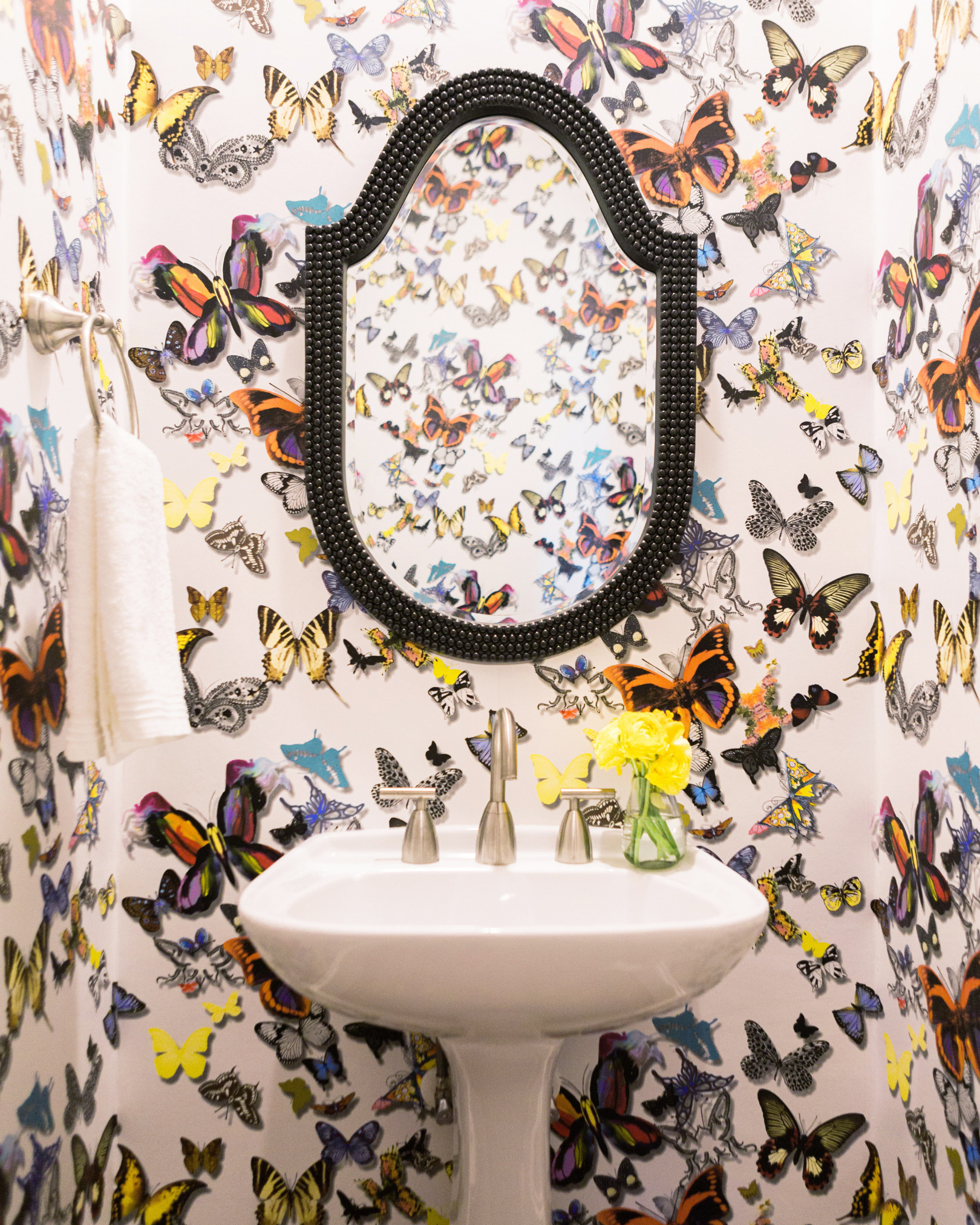 When the wallpaper commitment is so real it follows you into the bathroom🦋🪞 >>>  

 #LTKHome