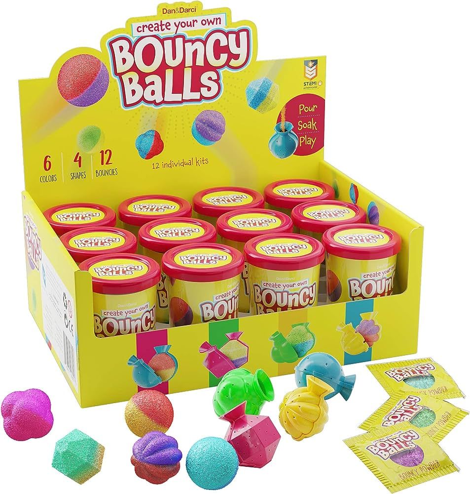 Make Your Own Bouncy Ball Kit - 12 Individual Kits - Science Party Favors - Cool Birthday Parties... | Amazon (US)