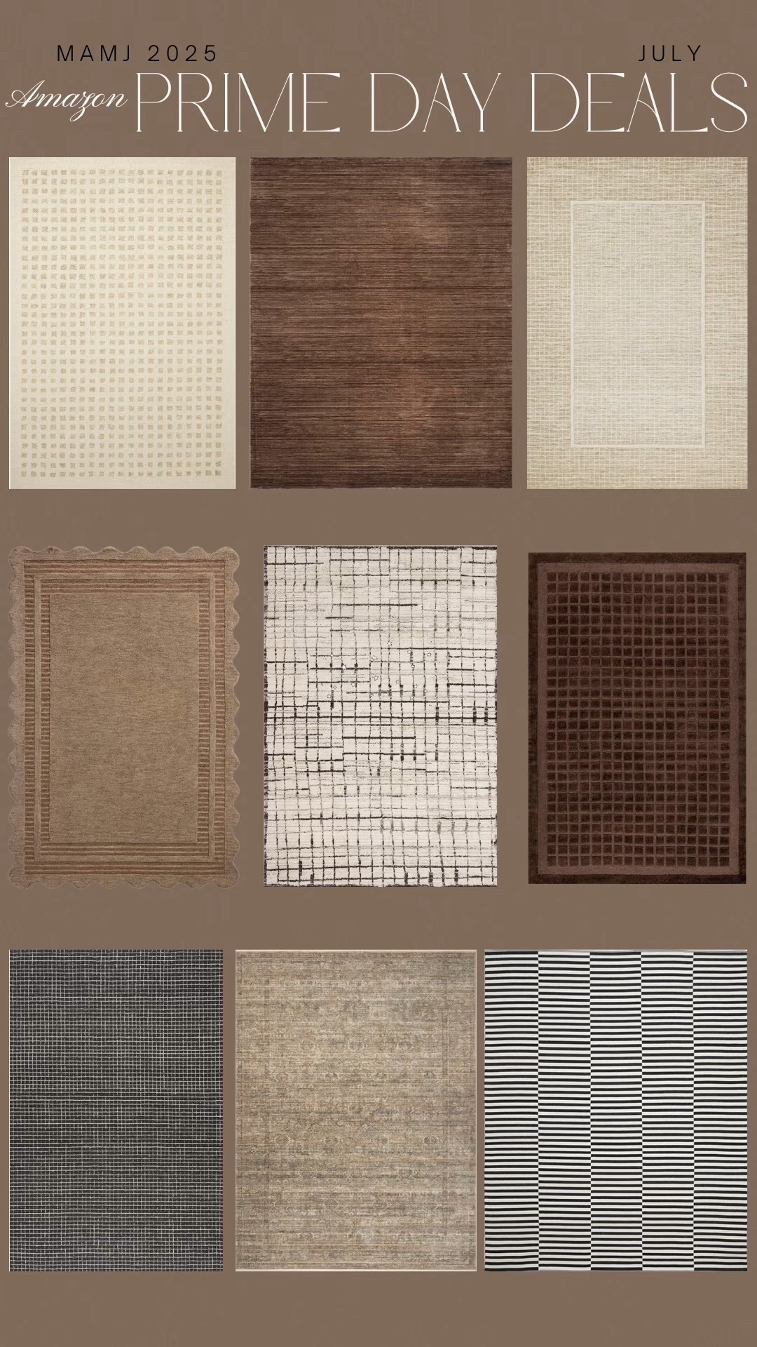 Prime day neutral rugs on sale right now! I have the solid brown rug as well as the black and white safavieh rug and love both of them! #meandmrjones 

#LTKHome #LTKSaleAlert #LTKFindsUnder50