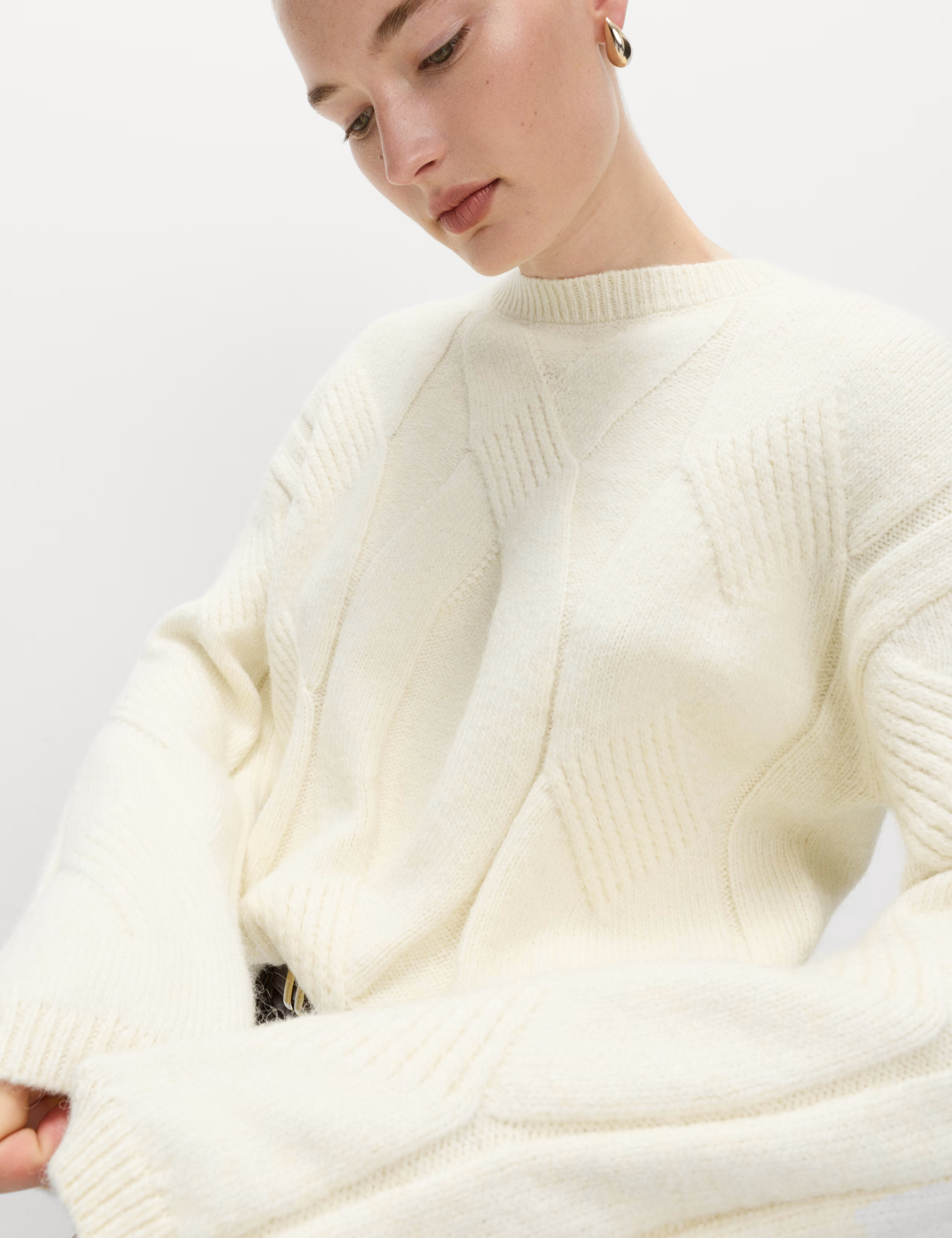 Cable Knit Relaxed Jumper with Alpaca | Marks & Spencer (UK)