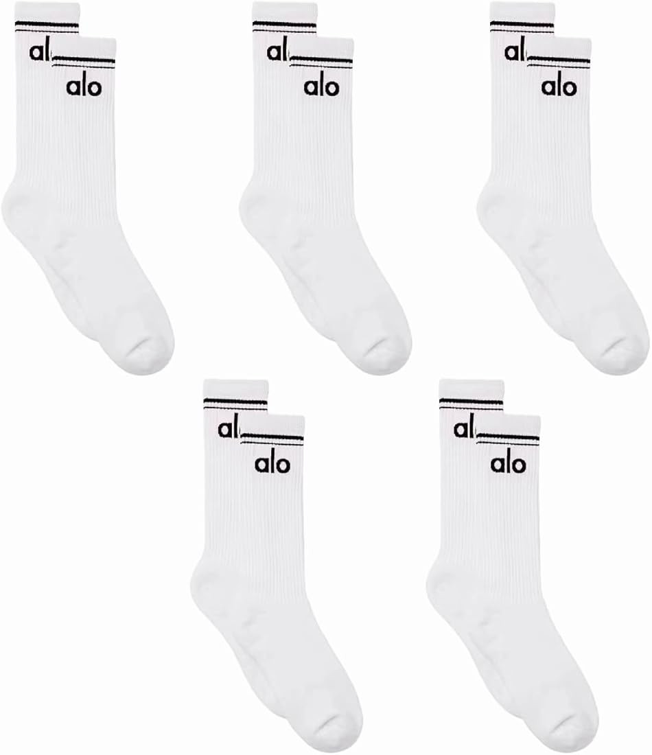 Yoga 5 Pairs Socks Women's Yoga Sports Casual Running Retro Mid-tube Socks | Amazon (US)