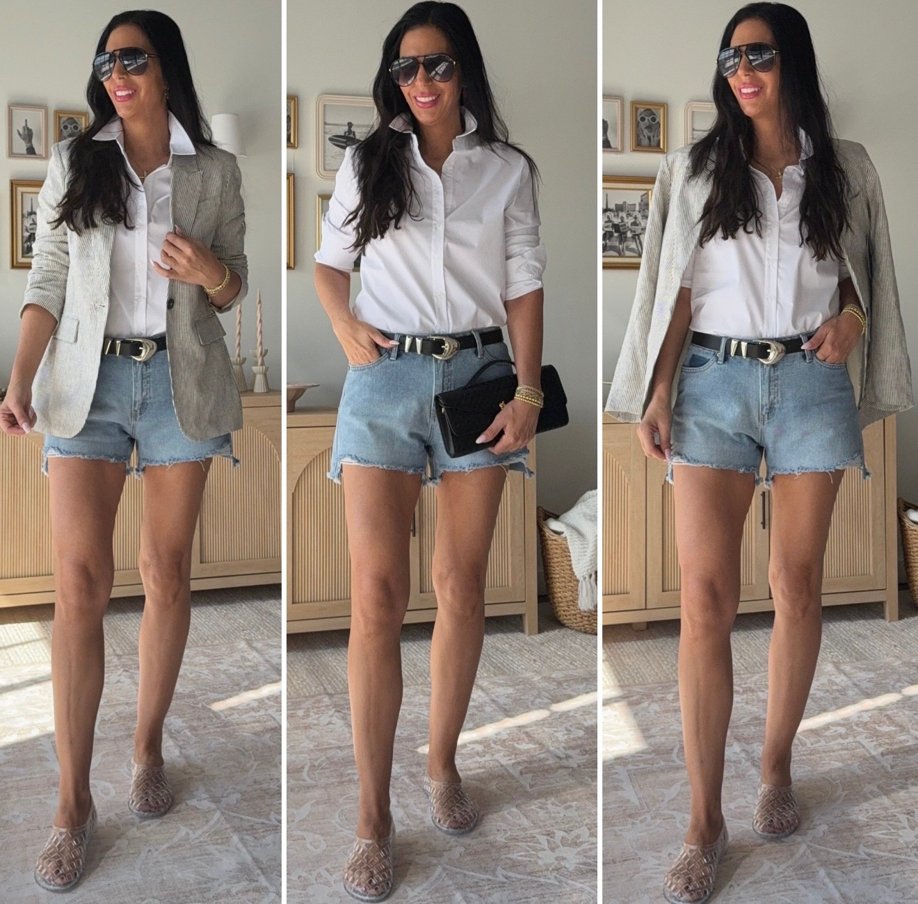 Love elevating denim with a white button down and a Linen Blazer 
Shorts - size 4 
Button down - small 
Blazer- small 

#LTKOver40 #LTKFindsUnder50 #LTKU

#LTKShoeCrush #LTKSeasonal #LTKOver40