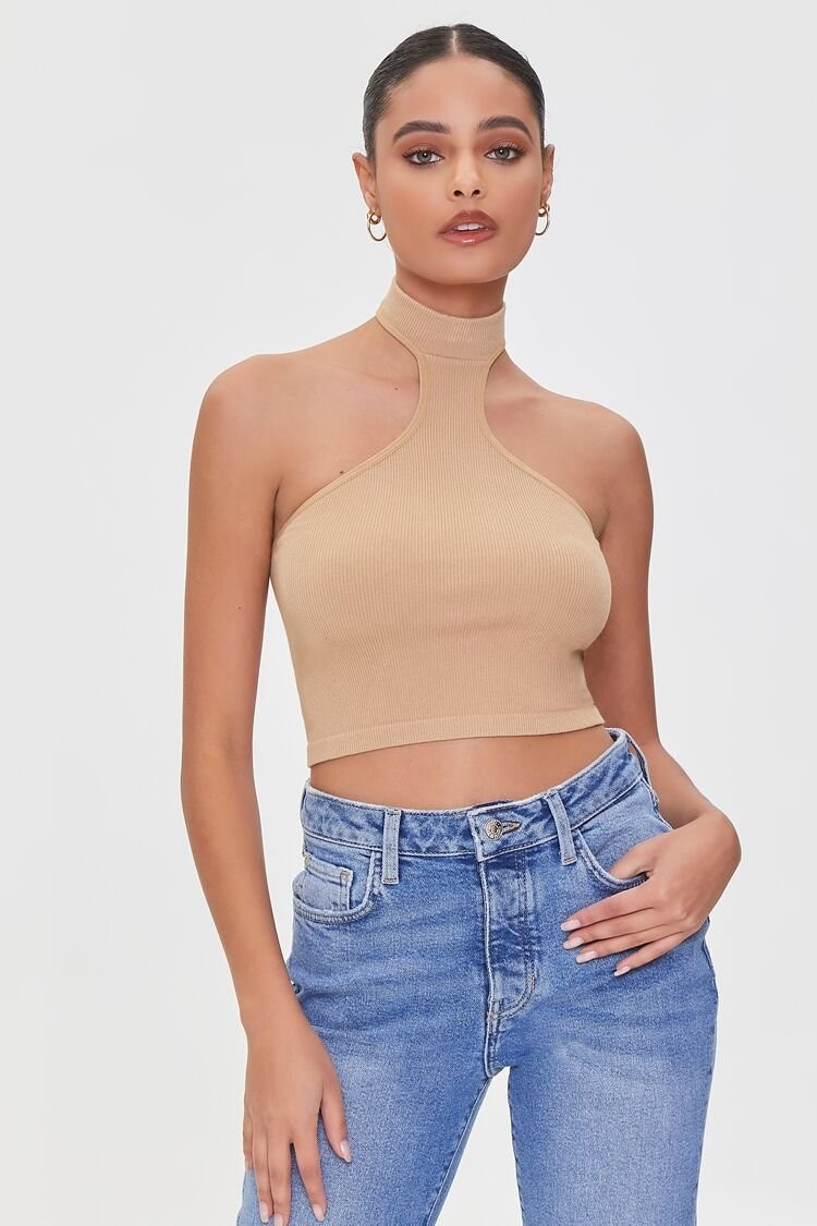 Cropped Halter Sweater Top | Forever 21 (US)