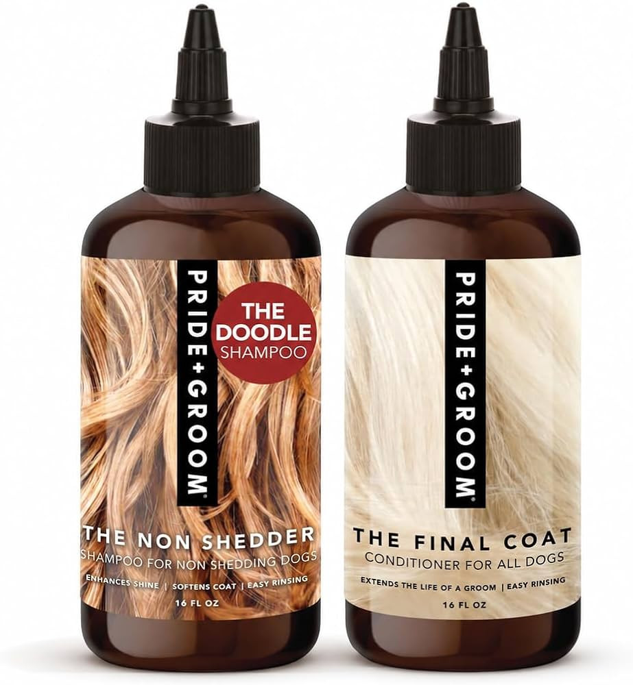 Pride and Groom The Non Shedder Box Set \u2013 Dog Shampoo & Conditioner with All Natural Blend o... | Amazon (US)