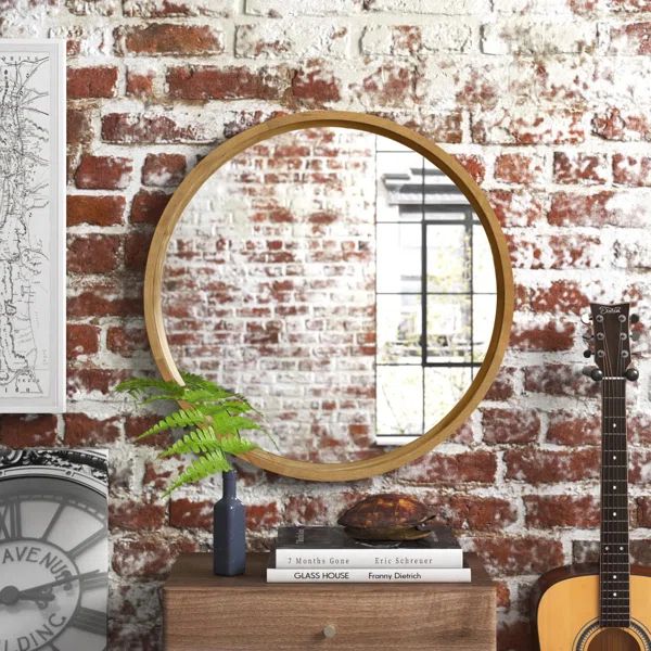 Paine Round Solid Wood Wall Mirror | Wayfair North America