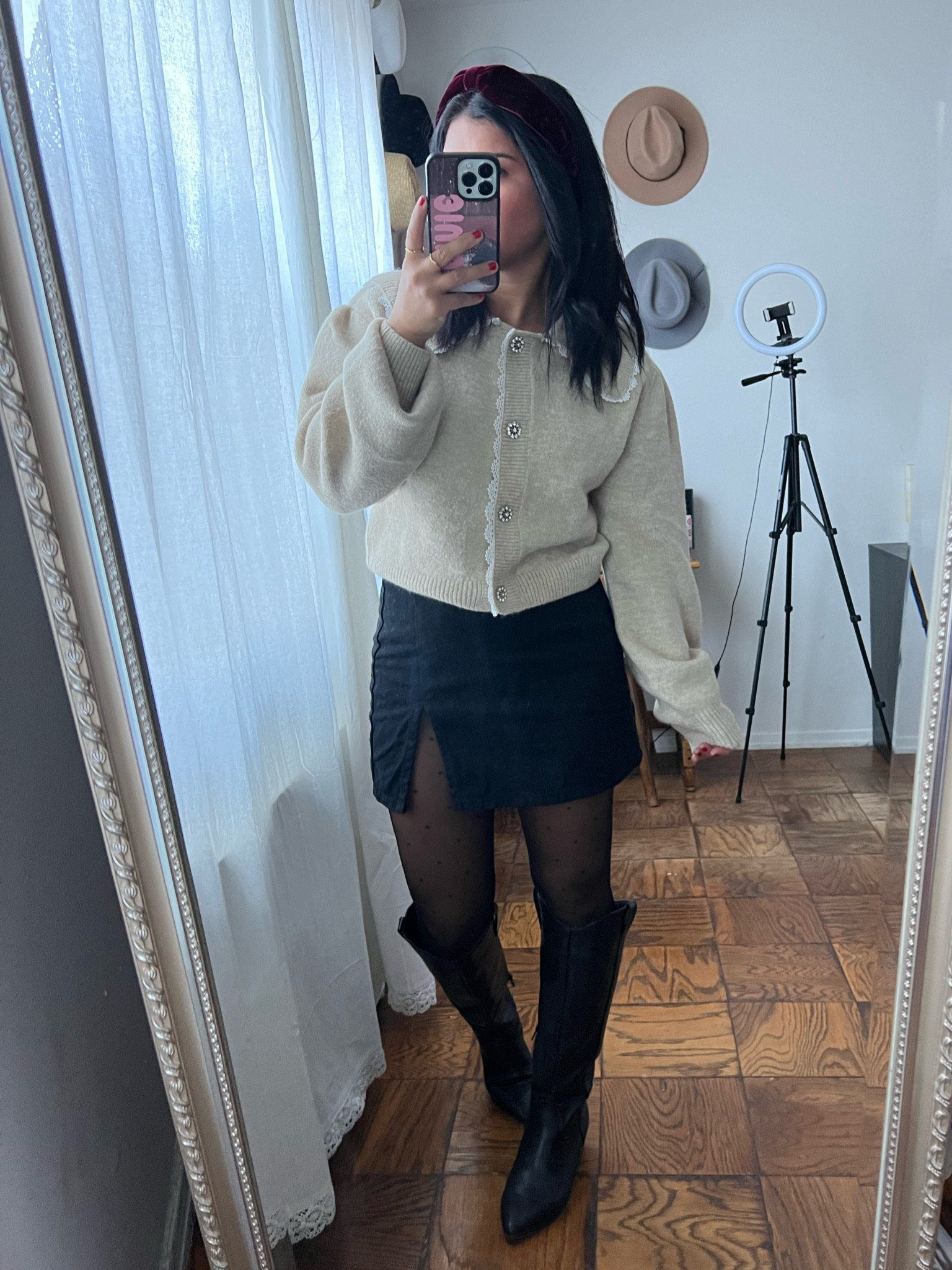 Peter Pan collar cardigan, restocked in black and now also comes in white! 30% off for Black Friday! My skirt is also on sale with code, BLACKFRIDAY35 

#LTKCyberWeek #LTKHoliday #LTKfindsunder50