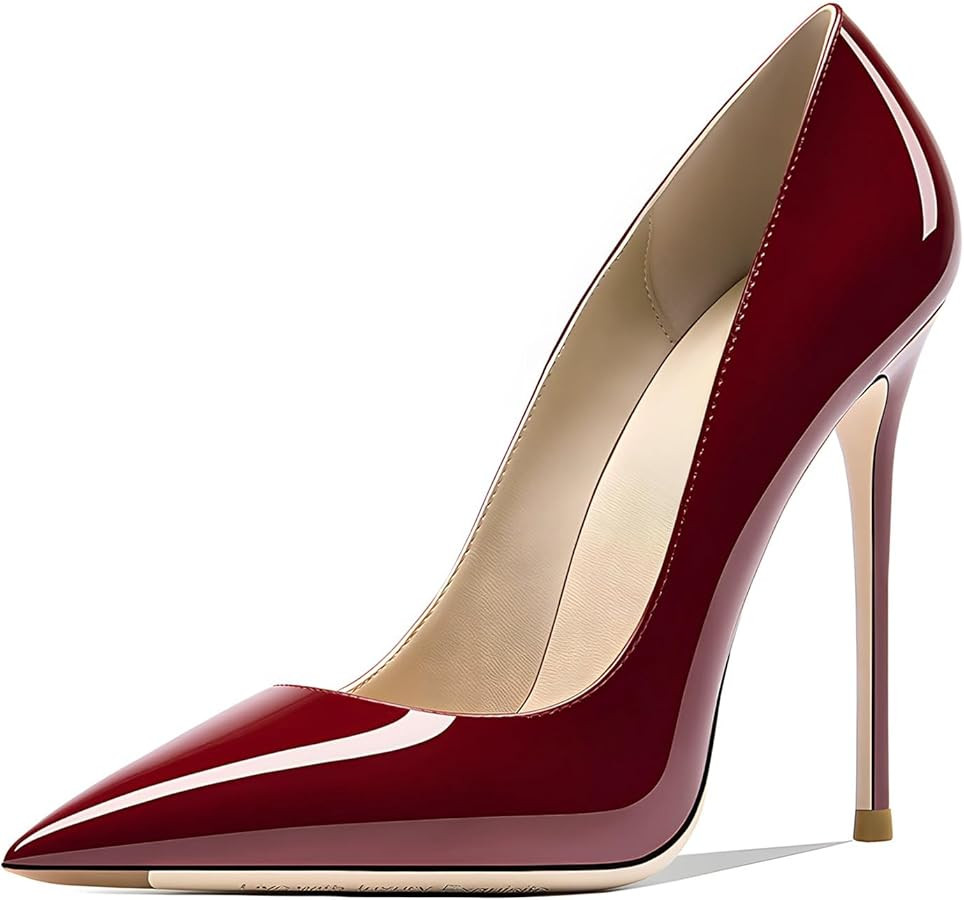 Women's Pointed Toe Stiletto Heels Pumps 4.7IN High Heel Dress Shoes for Parties Wedding Banquet ... | Amazon (US)