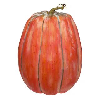 15" Orange Narrow Pumpkin with Green Stem by Ashland® | Michaels Stores
