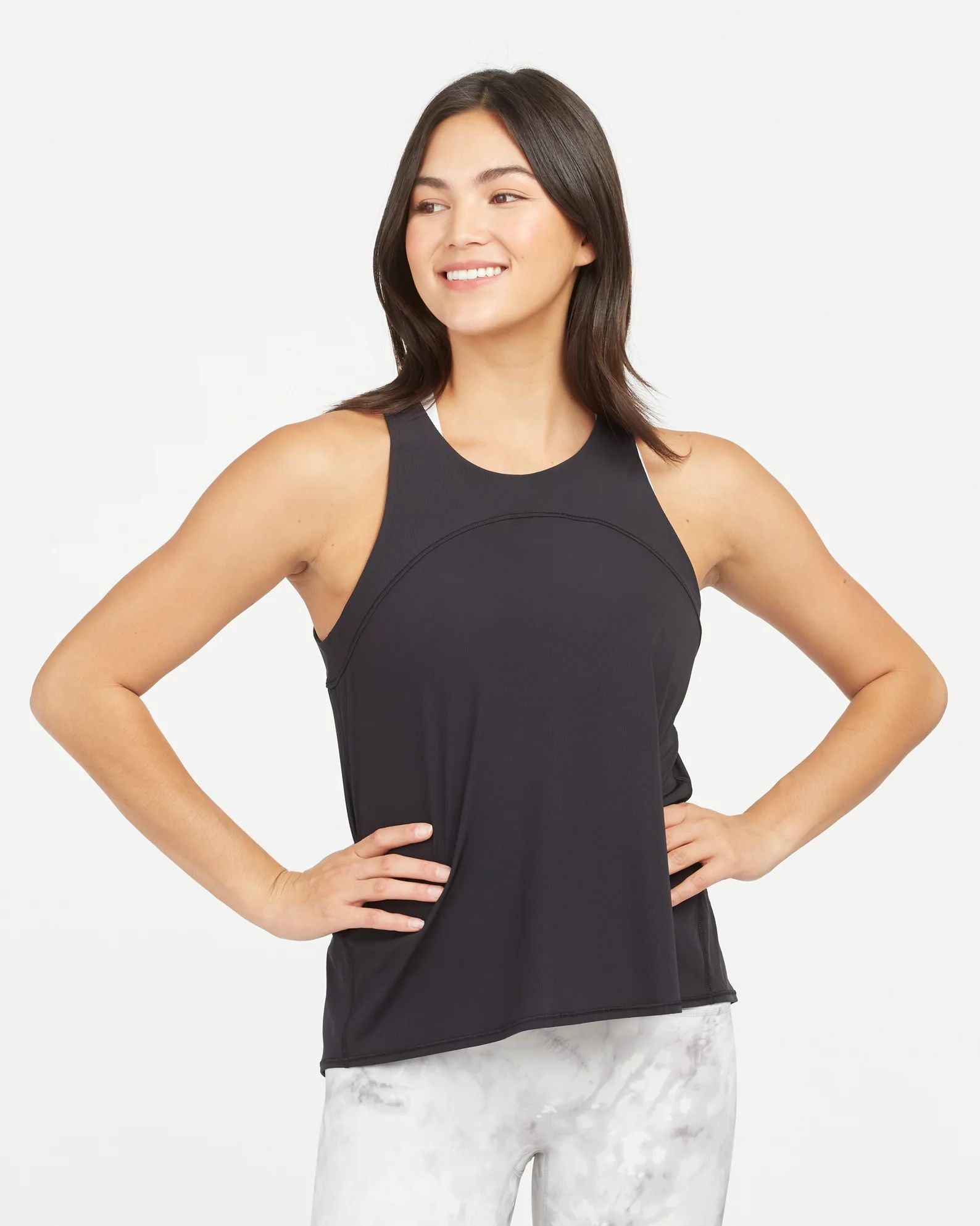 Go Lightly Ribbed Tie Back Tank | Spanx