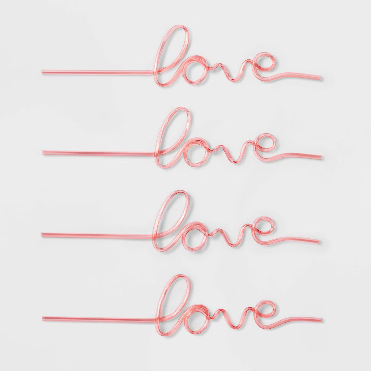 4ct Love Script Straws - Spritz™ | Target