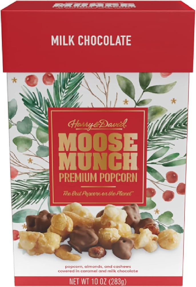 Harry & David Moose Munch Premium Popcorn Box - Milk Chocolate, 10 oz | Amazon (US)