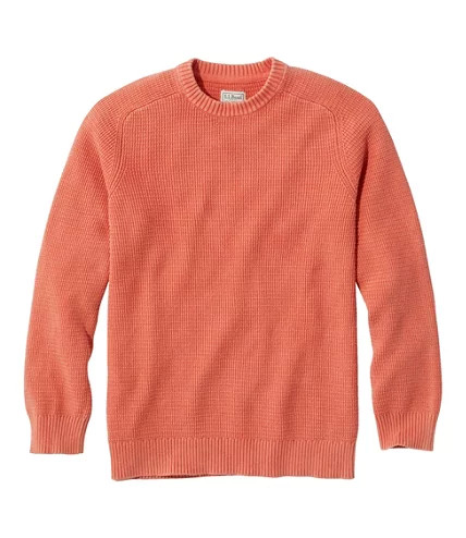 Men's Textured Washed Cotton Sweaters, Crewneck | L.L. Bean