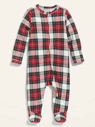 Unisex Holiday-Print Footed One-Piece for Baby | Old Navy (US)