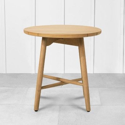 Outdoor Round Side Table Natural - Hearth & Hand™ with Magnolia | Target