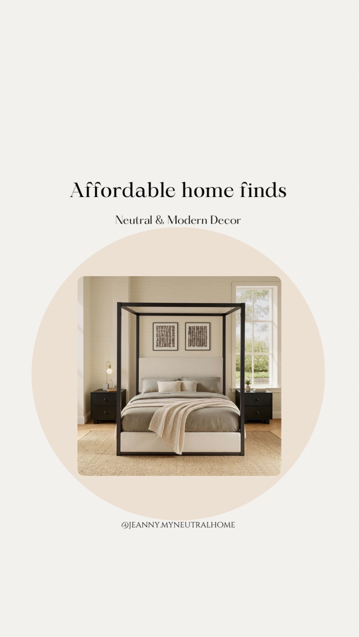 Affordable canopy bed! Pottery barn dupe 😍🤩 King size under $700

Bedroom neutral decor, modern bed, designer inspired bed perfect for high ceilings

#LTKHome #LTKSaleAlert #LTKdayinmylife