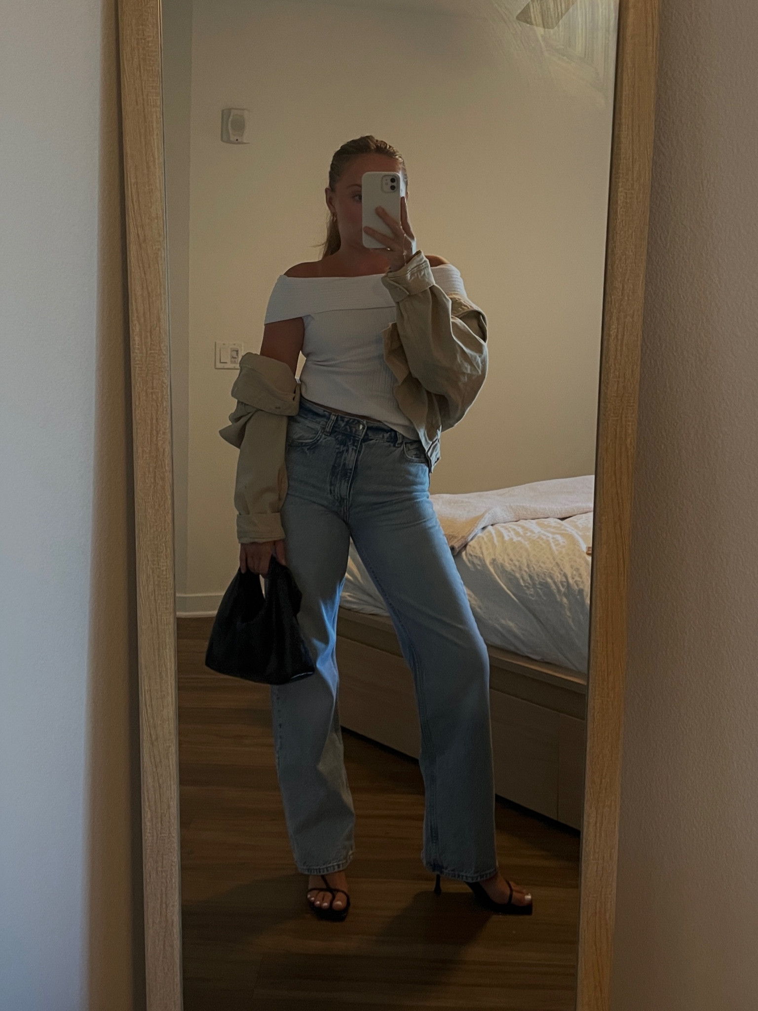jeans are zara & jacket is ANDNOWTHIS 🤍 

#ootd #styleinspo #dinneroutfit 

#LTKShoeCrush #LTKStyleTip #LTKFindsUnder50