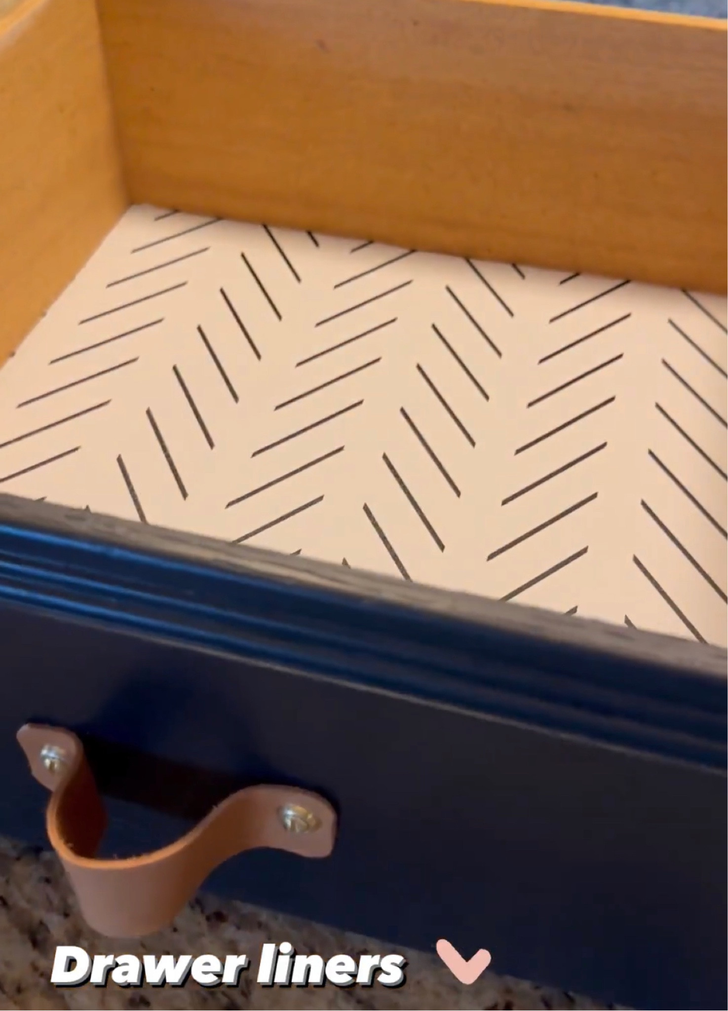 Peel and stick wallpaper for drawer lining! 🖤 

#LTKunder50 #LTKhome