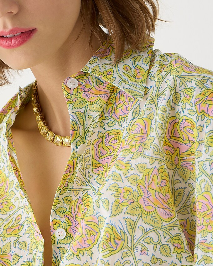 SZ Blockprints™ X J.Crew hand-block-printed oversized shirt | J. Crew US