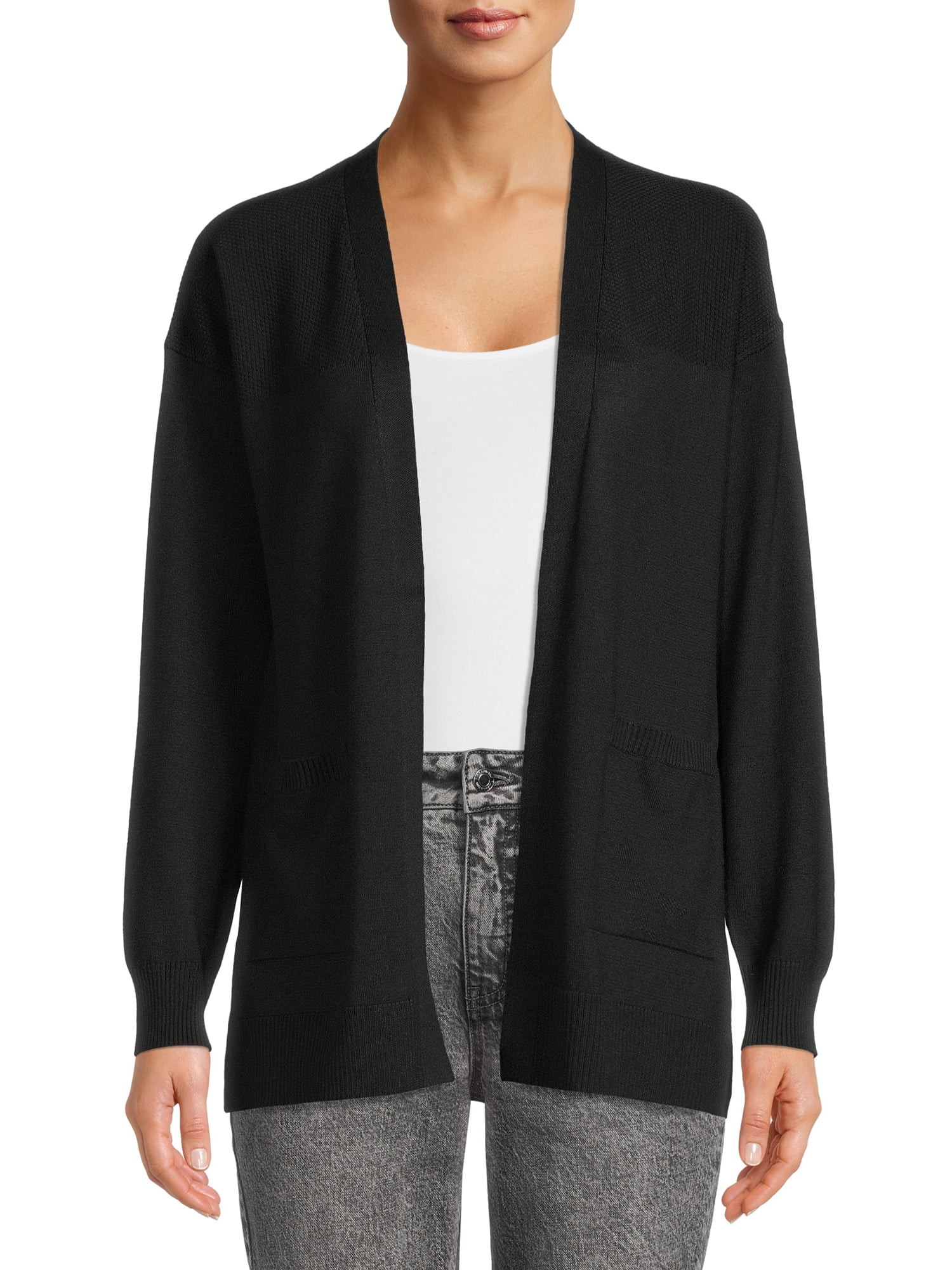 Time and Tru Women's Open Front Cardigan Sweater | Walmart (US)