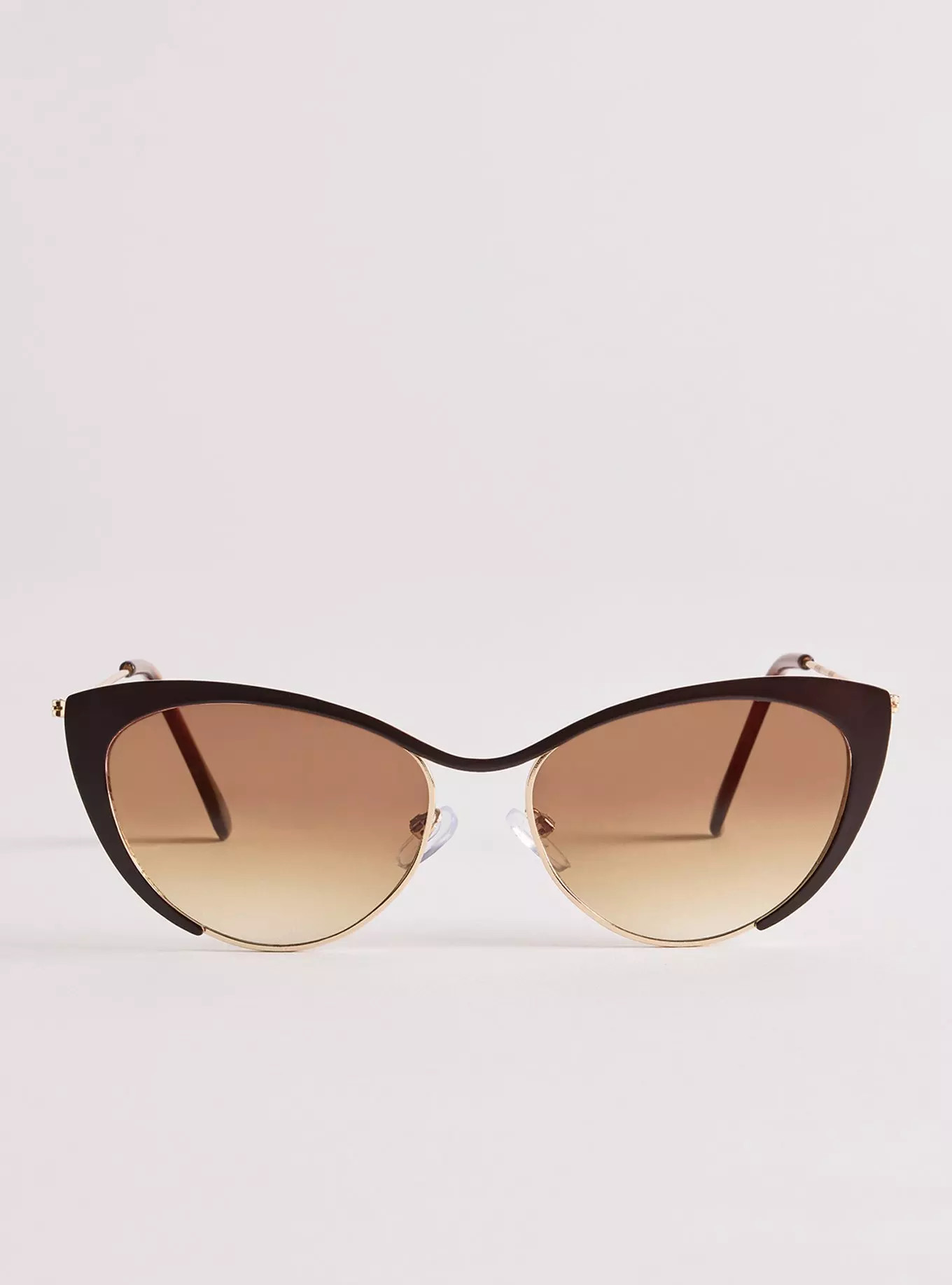 Curved Cateye Ombre Lens Sunglasses | Torrid (US & Canada)