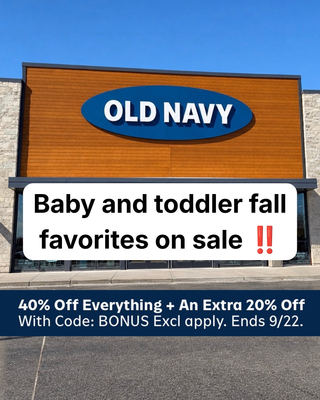 Last day 40% off everything plus extra 20% off with code: BONUS!! Ends tonight!

#toddlerboystyle #toddlergirlclothes #babyboyfashion #oldnavyfinds #babygirloutfits #falloutfits #fallstyle #halloweenoutfit #halloween2026 #falljacket

#LTKSaleAlert #LTKBaby #LTKKids