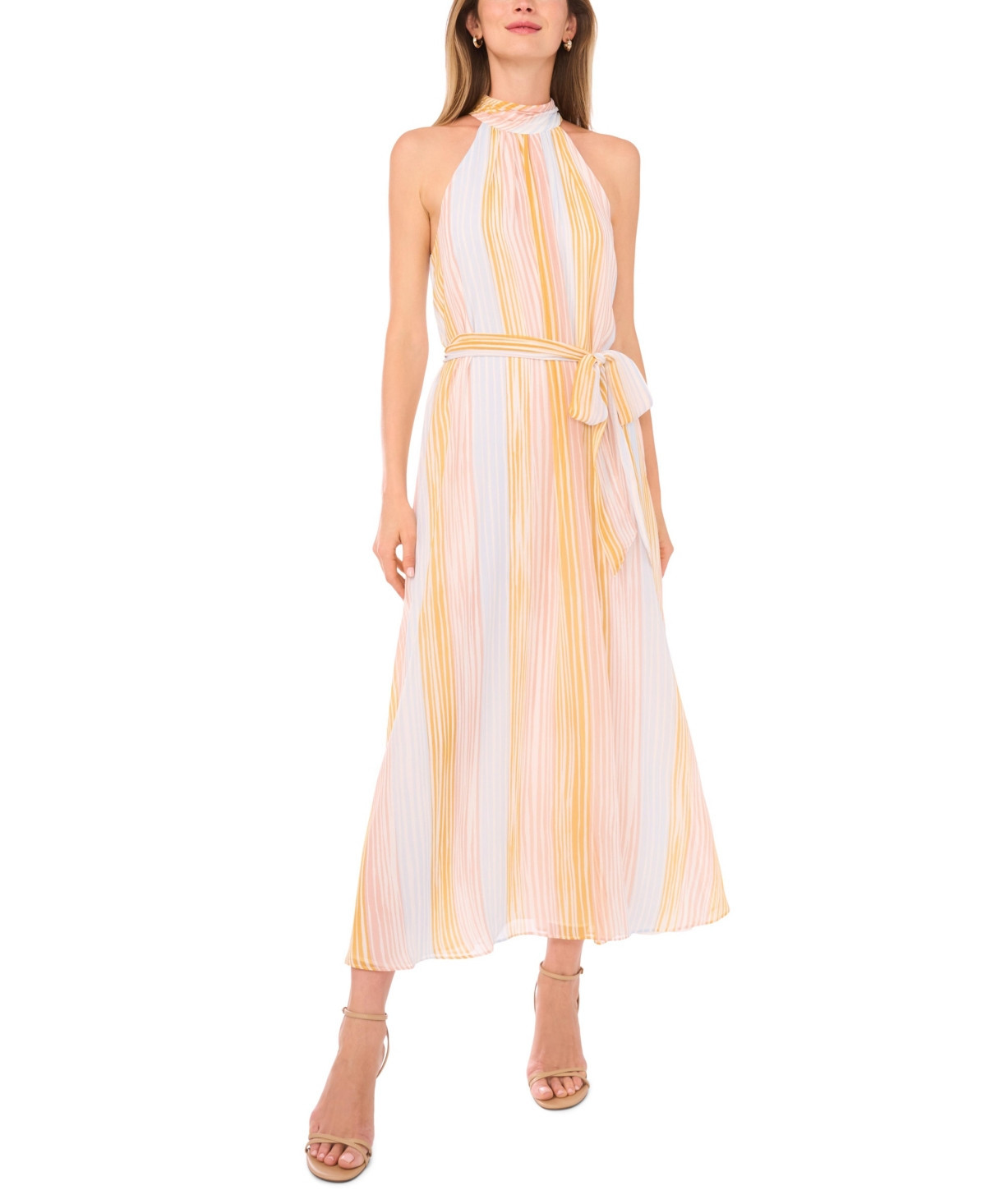 Vince Camuto Women's Halter Neck Maxi Dress - New Ivory | Macy's