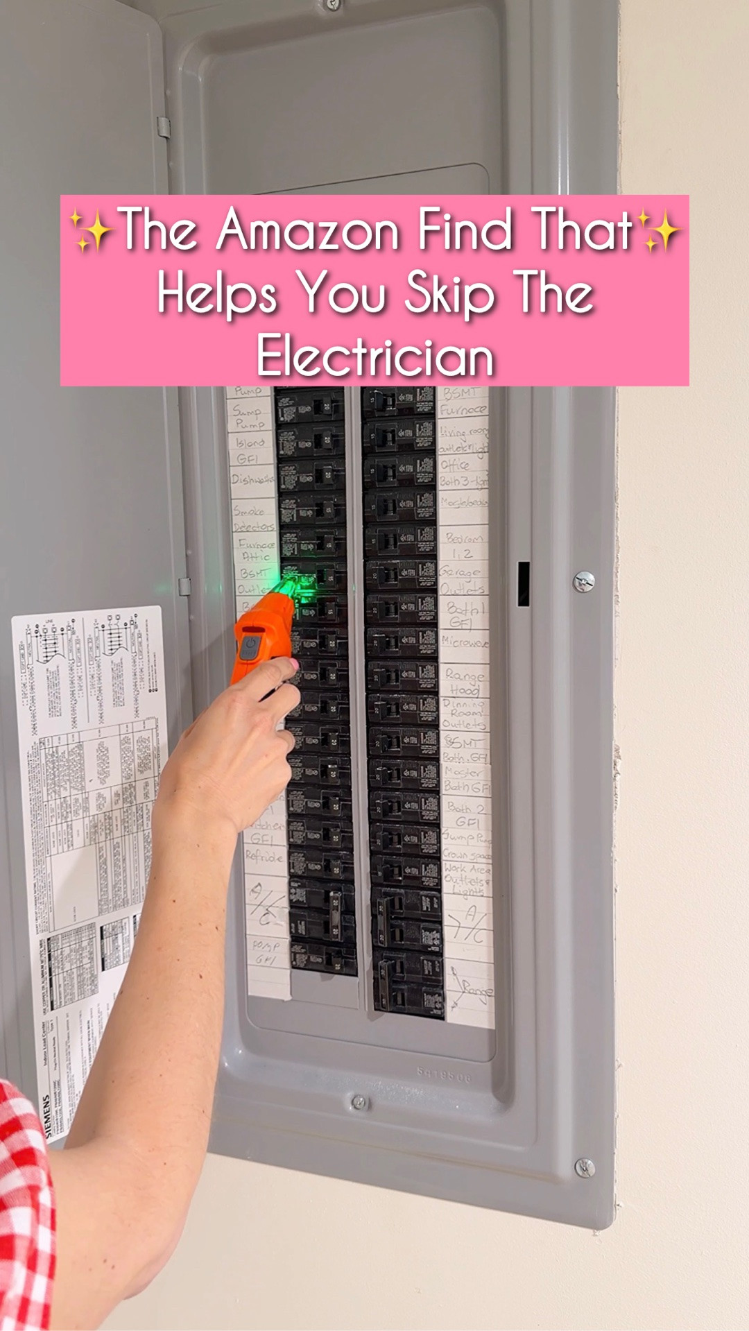 The Amazon tool that makes finding the right breaker effortless. Ideal for quick electrical fixes, shutting off an outlet, or mapping your panel once and for all. Such a good Father’s Day gift for any DIY dad or homeowner.
#amazonfinds #homeessentials #homehack

#LTKHome #LTKHome #LTKSaleAlert #LTKmomlife