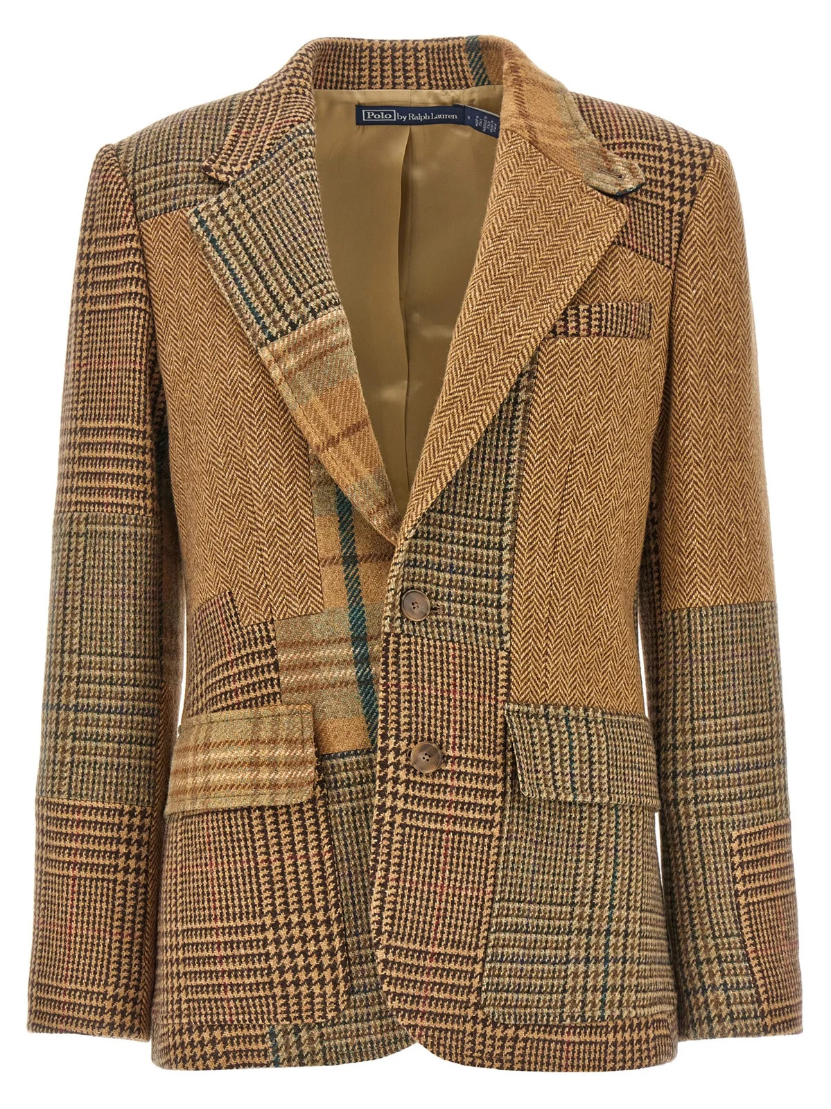 Polo Ralph Lauren Patchwork Single-Breasted Blazer | Cettire Global