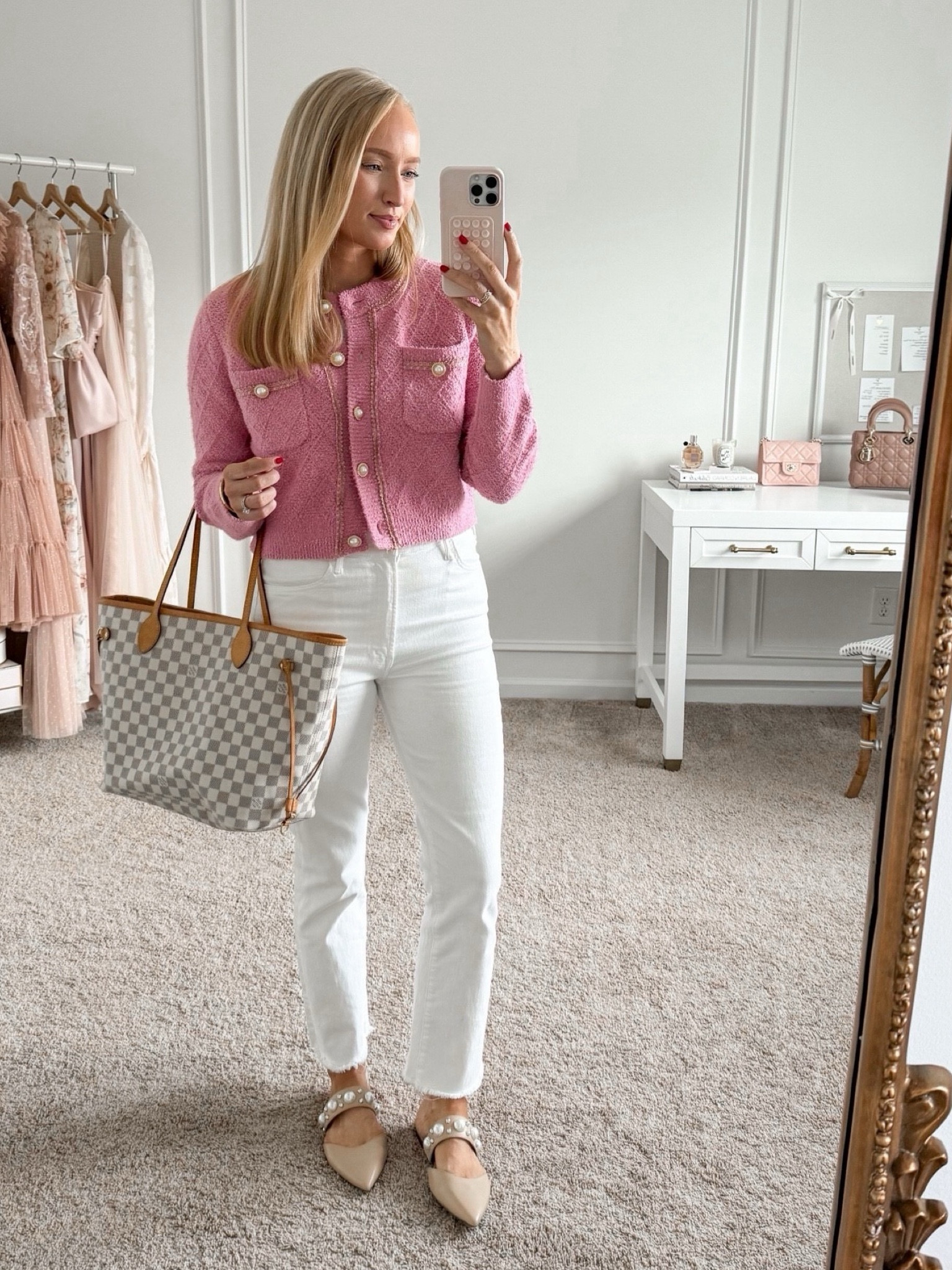 Casually Valentine’s Day outfit idea or business casual spring work wear look! This pink cardigan was an Amazon bestseller last year. I’m wearing a small! It’s pretty thick and warm  

#LTKSeasonal