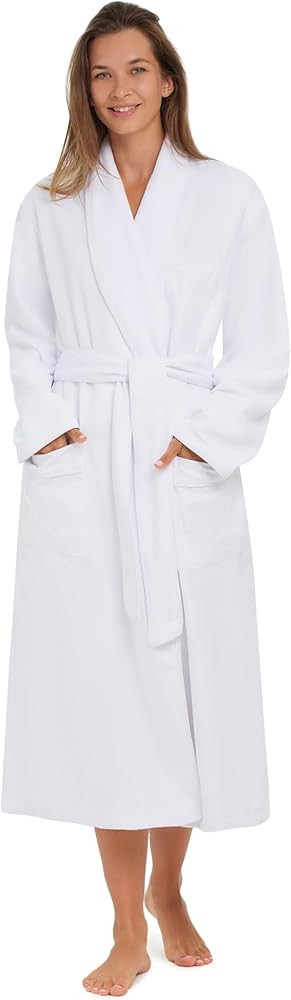 MONARCH Unisex Plush Lined Microfiber Bath Robe - Soft Shell with Polyester Lining, Resort-Grade ... | Amazon (US)