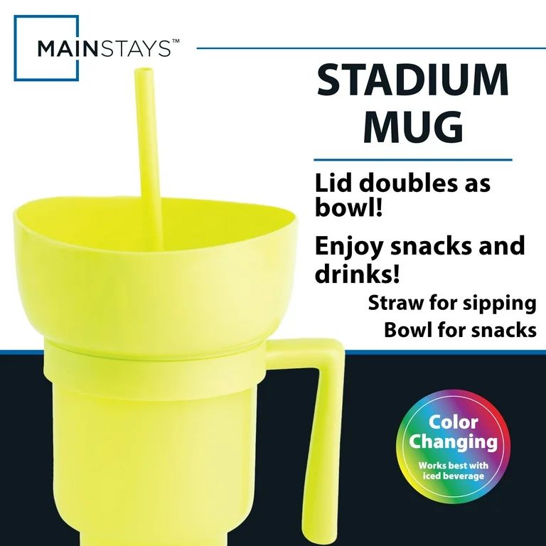 Mainstays Stadium Tumbler 32 fl oz, Yellow | Walmart (US)