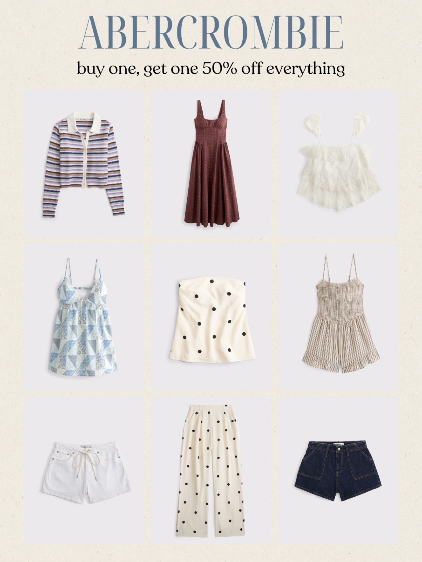 [4/16/26] @abercrombie buy one get one 50% off everything! new arrivals i am adding to my cart for spring and summer 🌹🌸🌺🫶🏻🤍

#LTKootd #LTKSeasonal #LTKSaleAlert