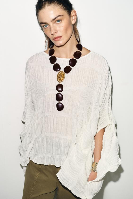SHELL STONE NECKLACE | Zara US