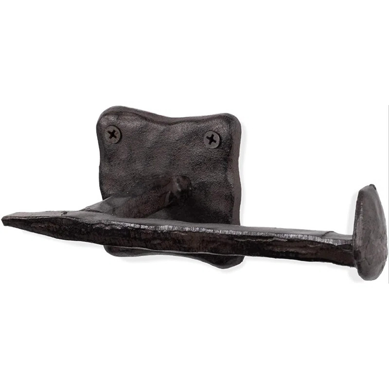 O6A51U07RP2FL2L Railroad Spike Wall Mount Toilet Paper Holder | Wayfair North America