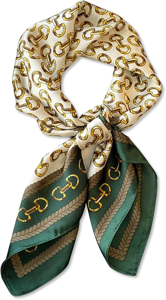 LumiSyne Skinny Silk Scarf Women Narrow Long Neckerchief Geometric Letter Painting Pattern Headdr... | Amazon (US)
