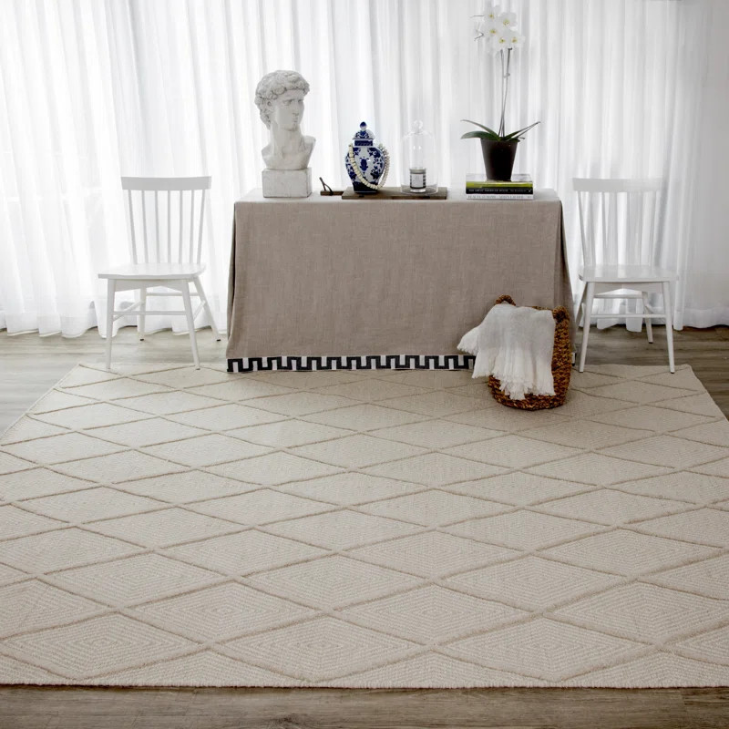 Langdon Flatweave Wool Geometric Rug | Wayfair North America