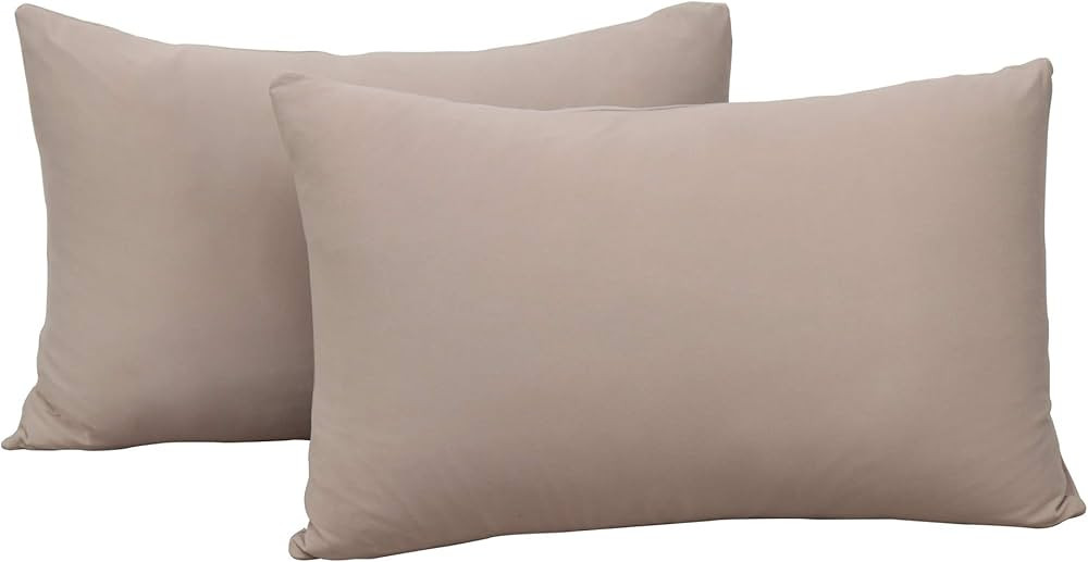 2-Pack Stretch Pillow Cases - Jersey Knit & Ultra Soft Envelope Closure Pillowcases T-Shirt Like ... | Amazon (US)