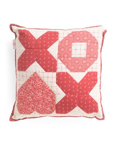 18x18 Quilted Heart Pillow | TJ Maxx